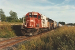 Northbound grain train on exMNS